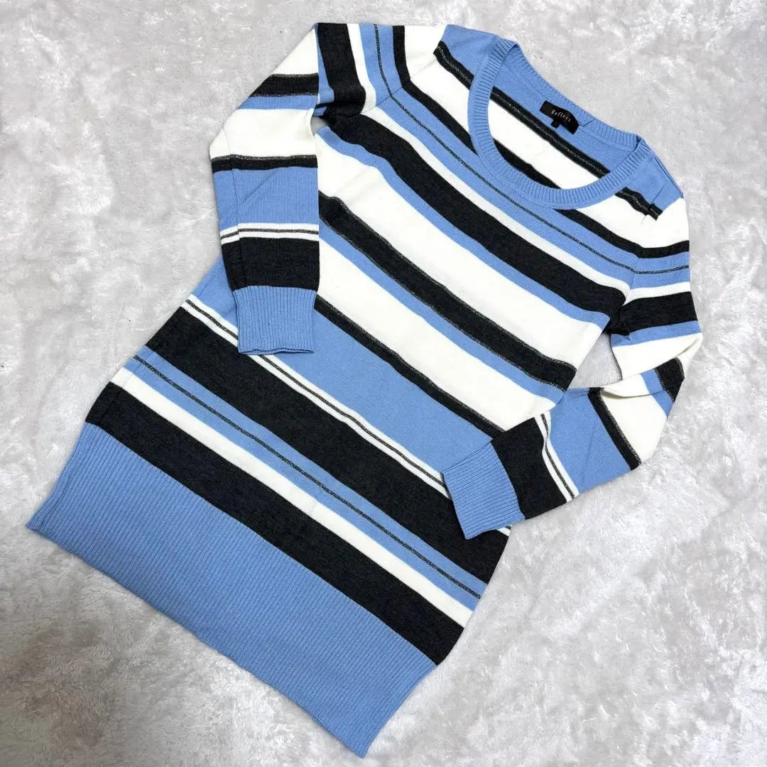 Reflect Striped Knit Sweater Size M