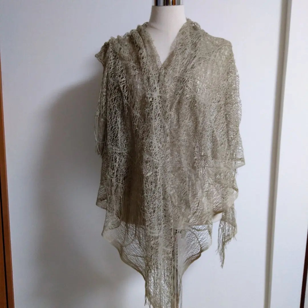 Shawl/Beaded/Lace/Large/Long length