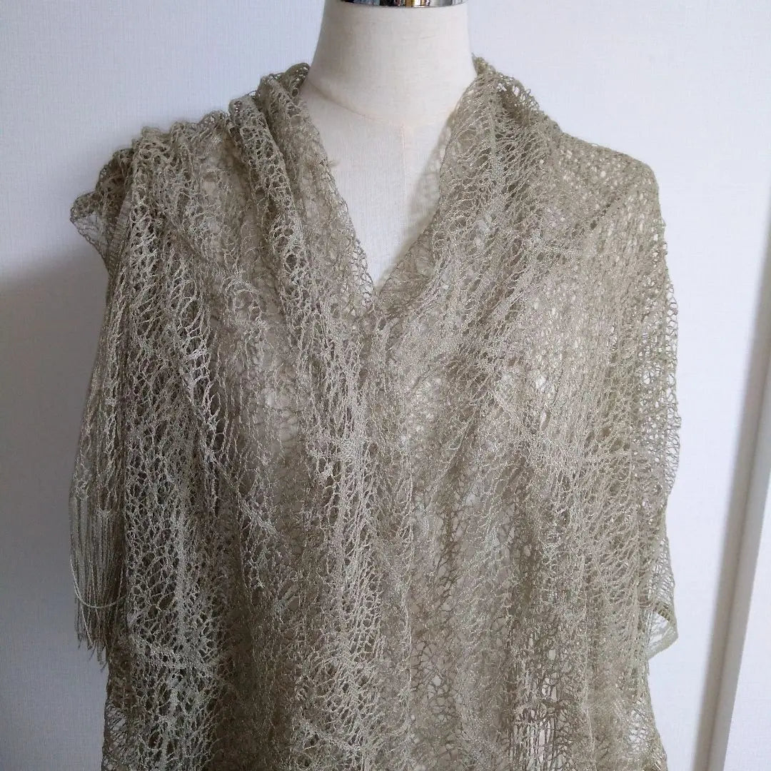 Shawl/Beaded/Lace/Large/Long length