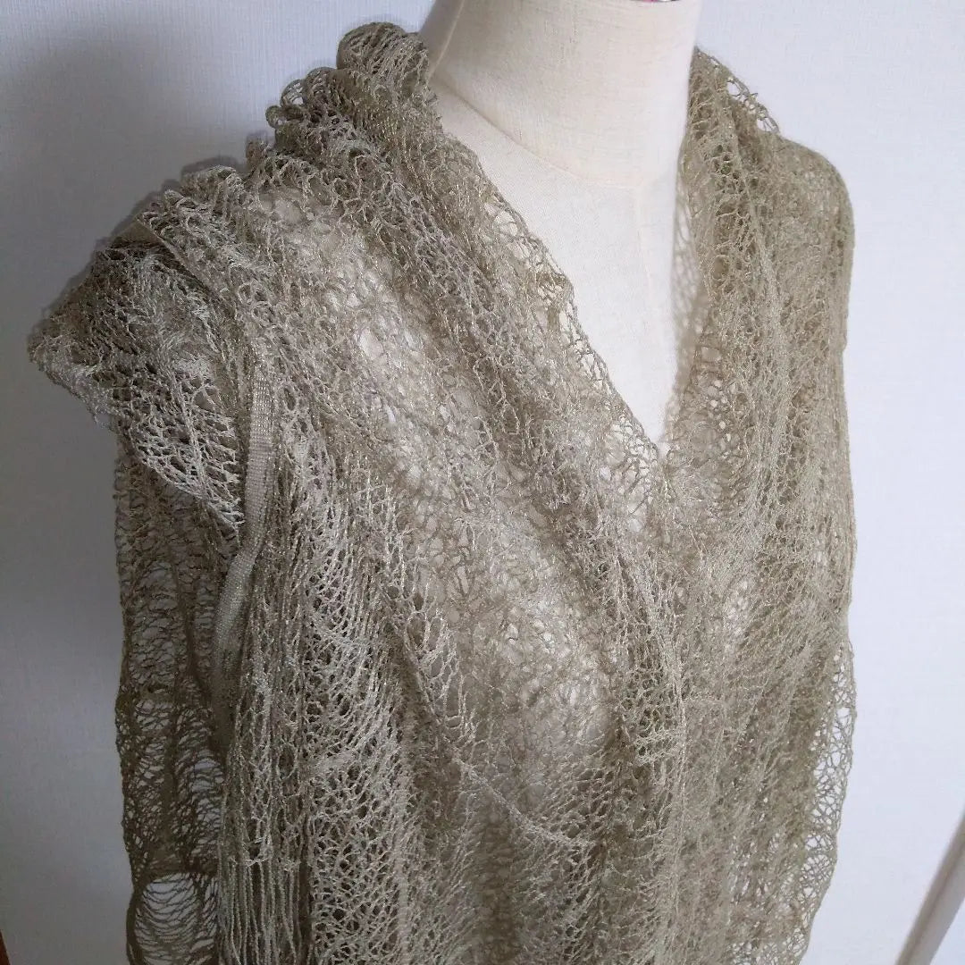 Shawl/Beaded/Lace/Large/Long length