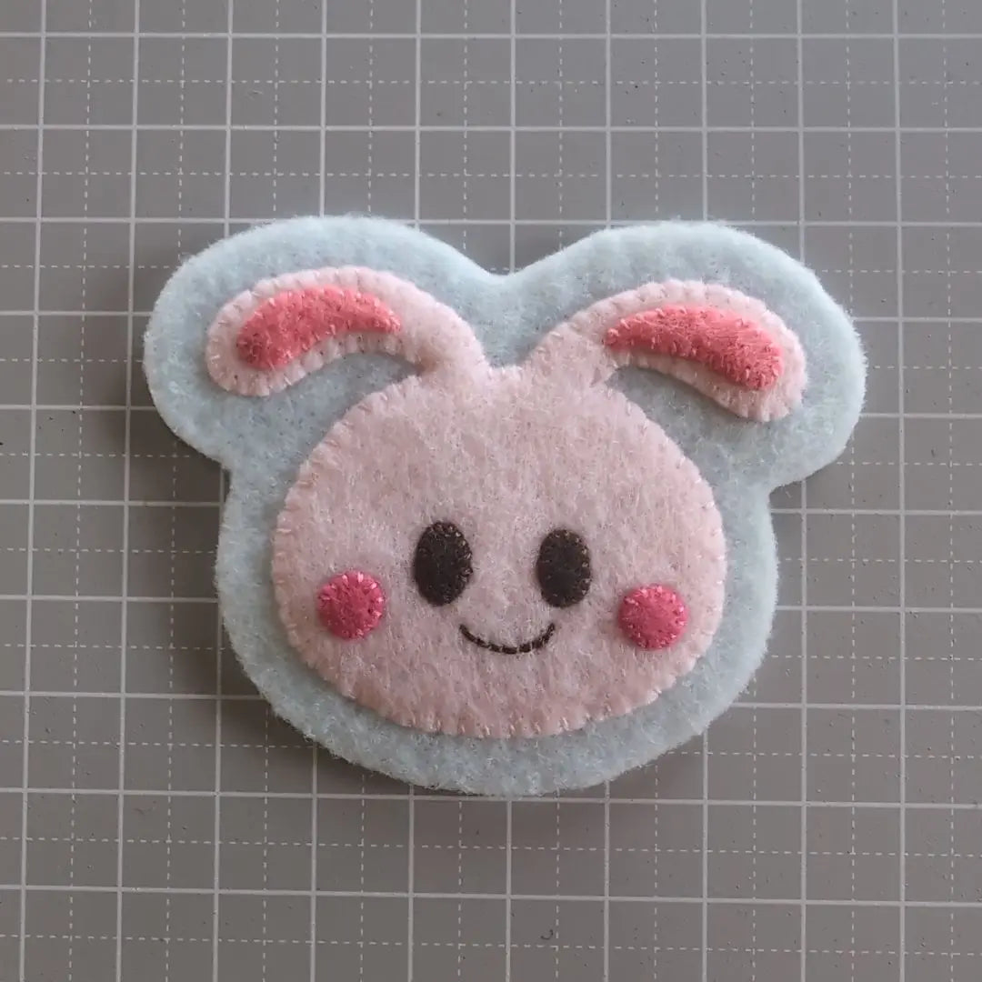 Felt patch handmade rabbit