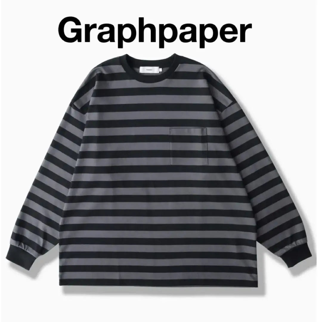 [Good condition] Graphpaper Graphpaper Cut and sew Long T-shirt Black