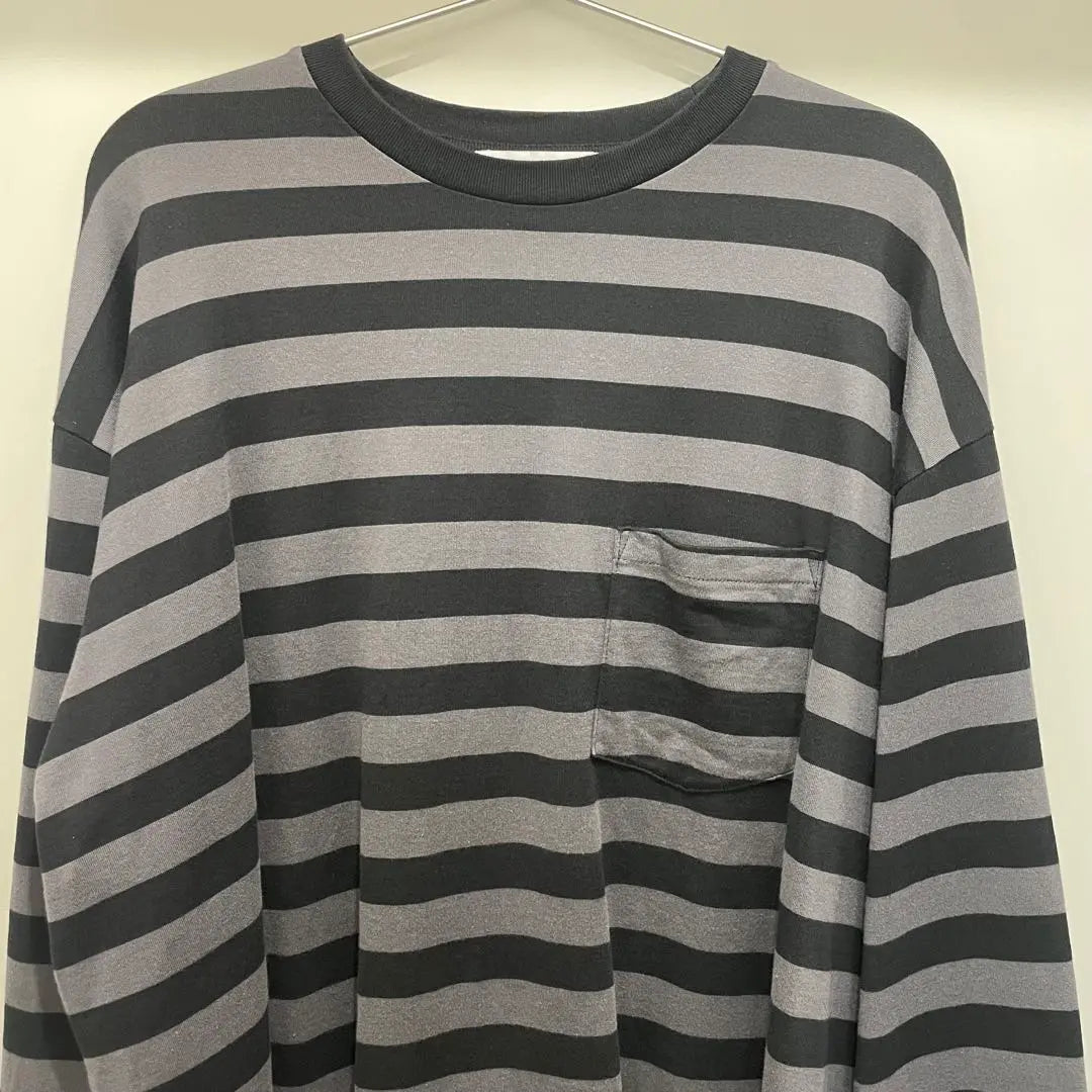 [Good condition] Graphpaper Graphpaper Cut and sew Long T-shirt Black