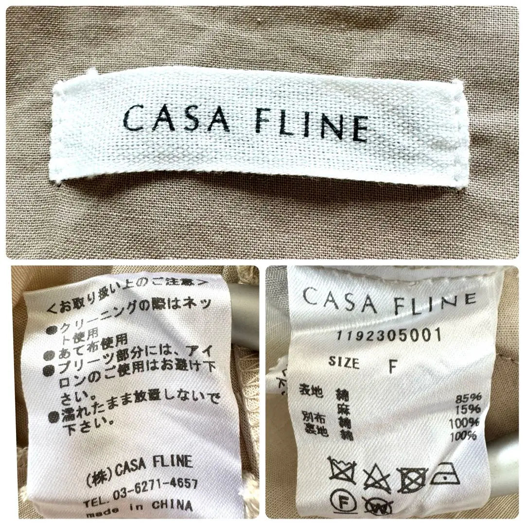 [Buen estado] Cinturón de lino con diseño escalonado Cache Coeur de CASA FLINE