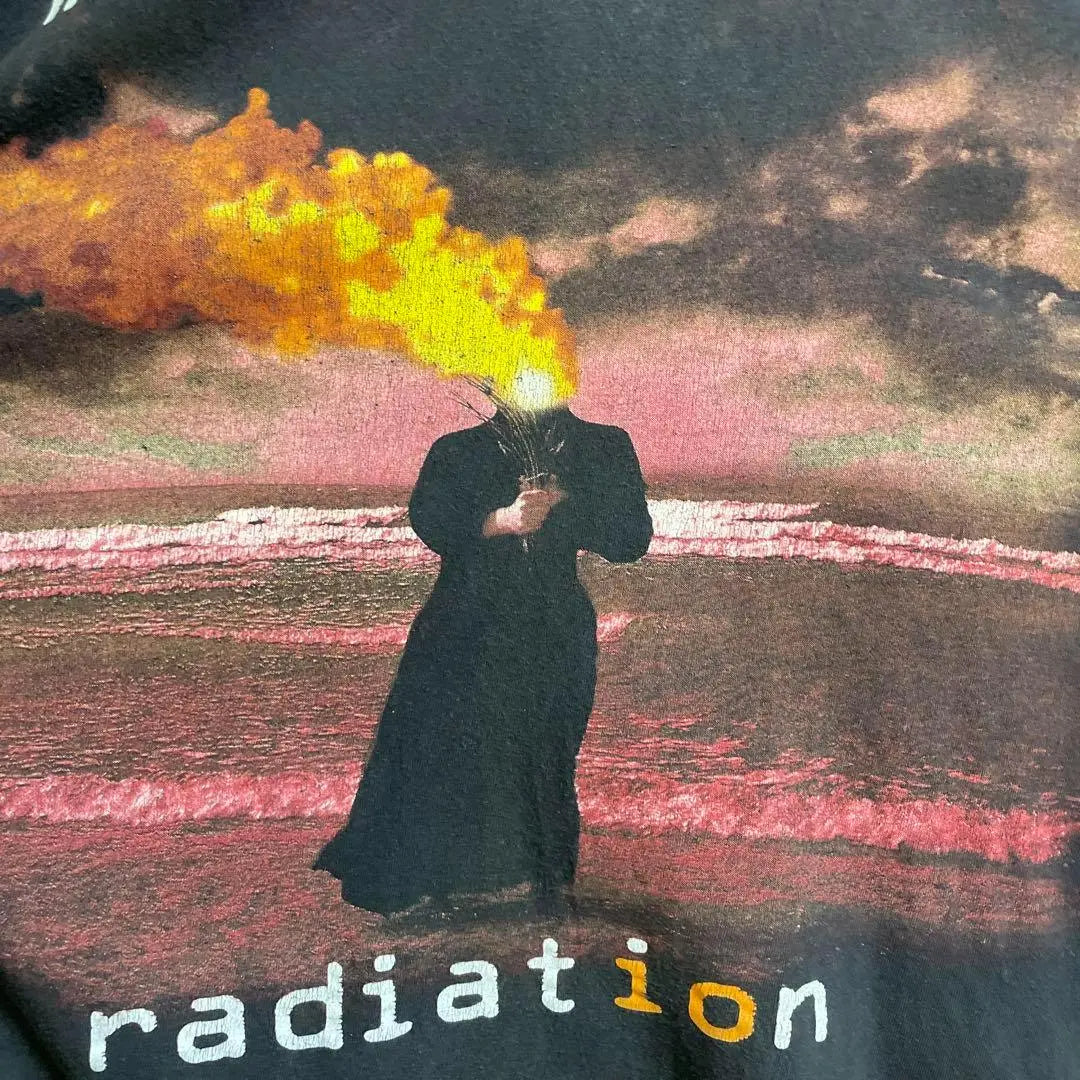 Camisa de manga corta vintage Marillion de los años 90 con banda de rock negra