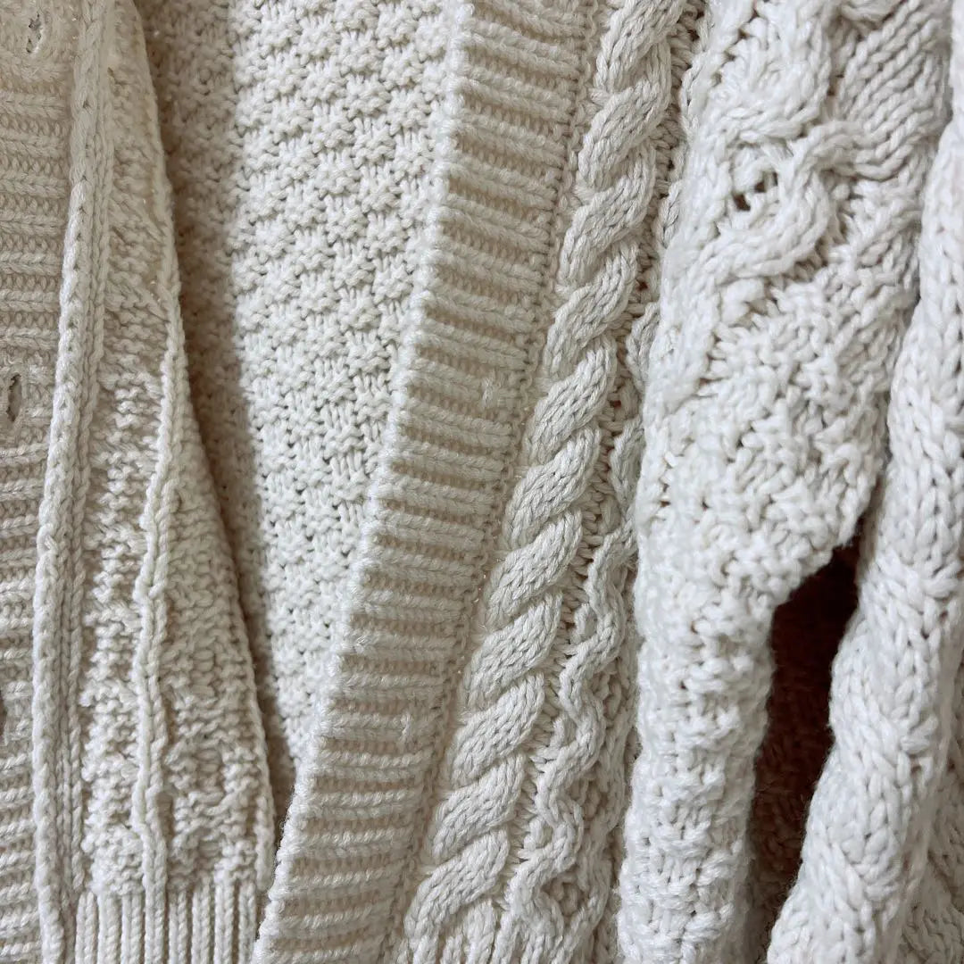 Rose Farm/Cardigan/Knit/Knit/L/White/Woven/Large