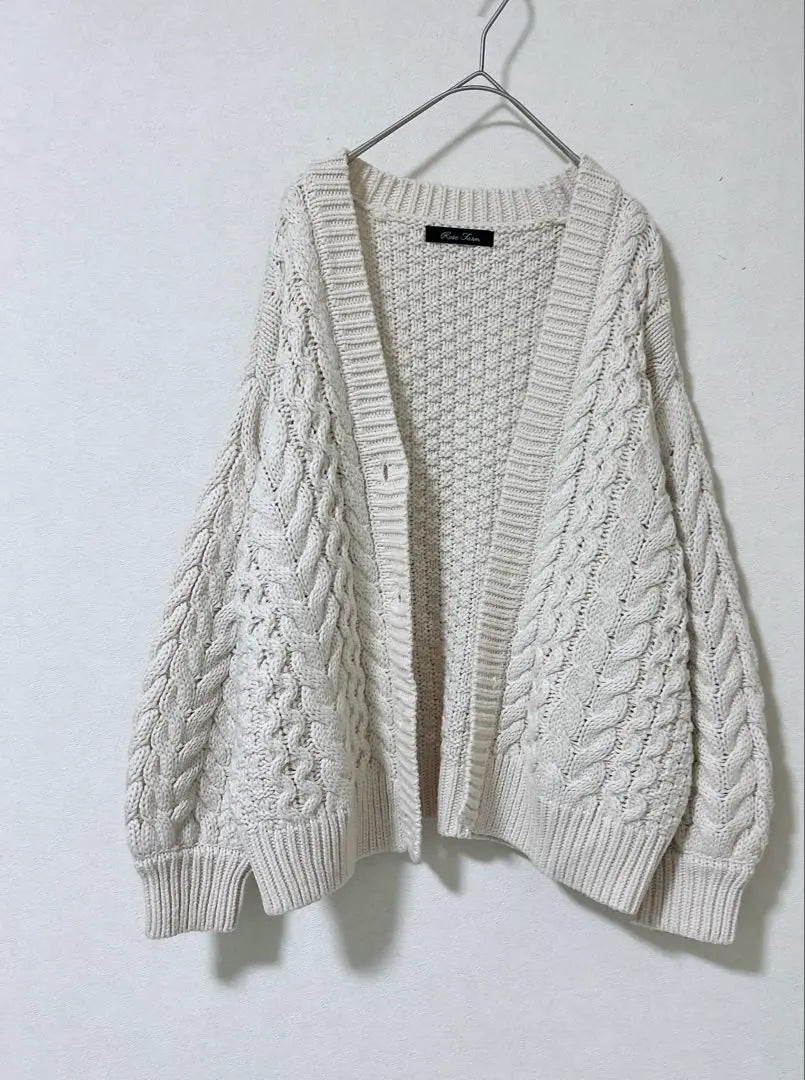 Rose Farm/Cardigan/Knit/Knit/L/White/Woven/Large