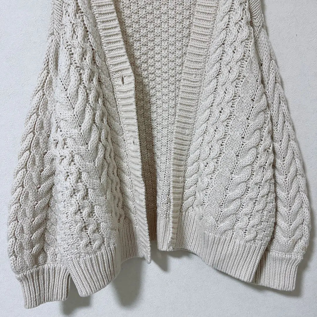 Rose Farm/Cardigan/Knit/Knit/L/White/Woven/Large