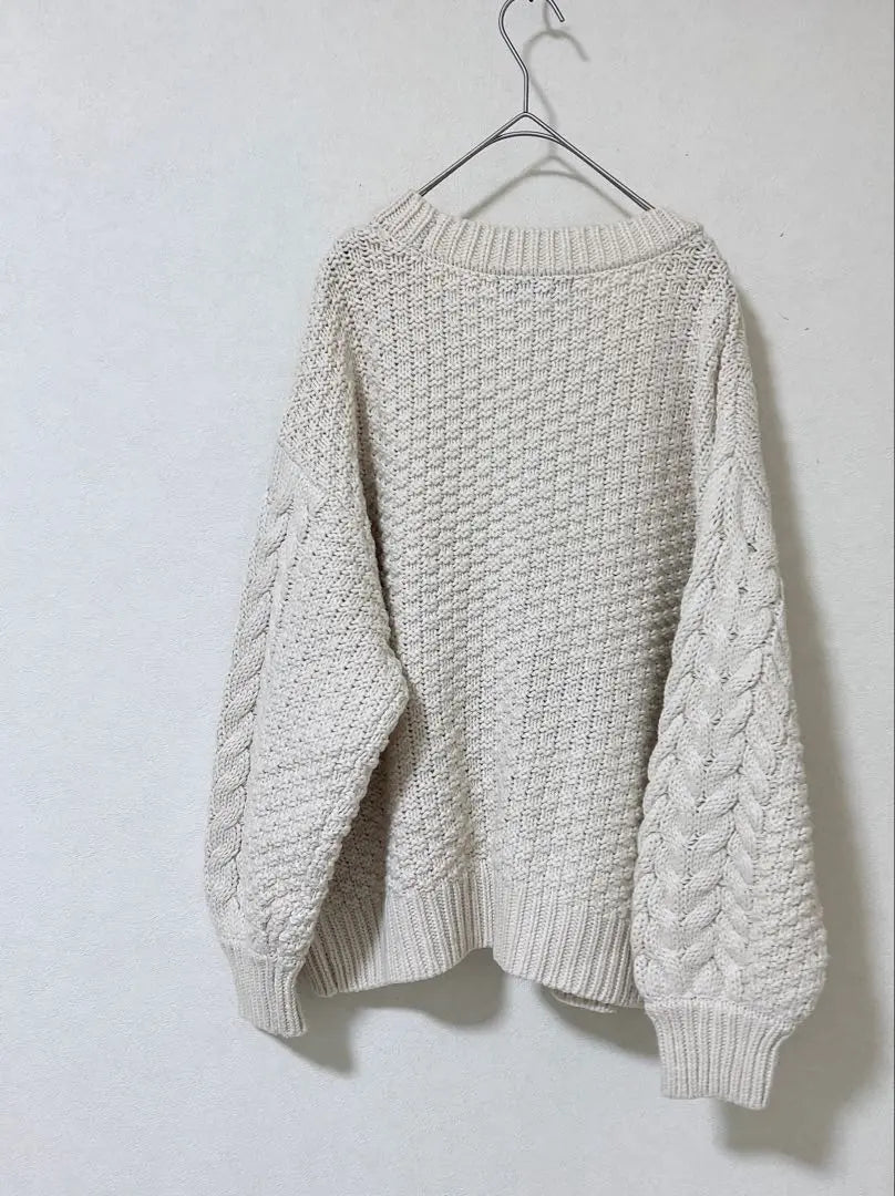 Rose Farm/Cardigan/Knit/Knit/L/White/Woven/Large