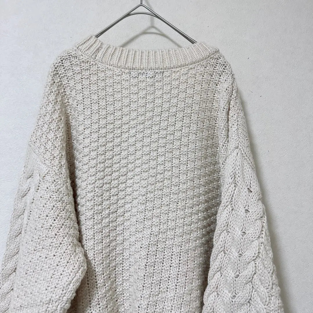 Rose Farm/Cardigan/Knit/Knit/L/White/Woven/Large