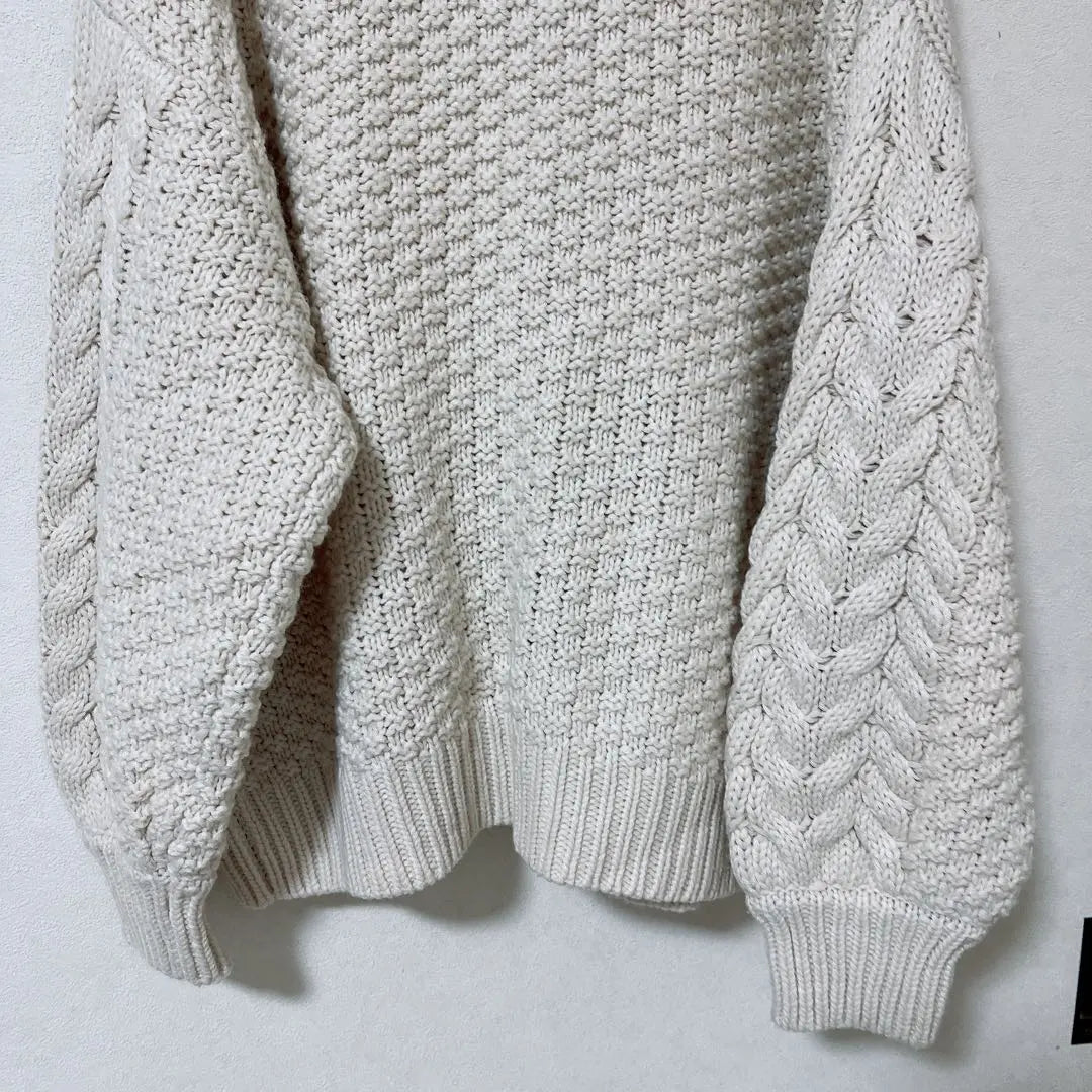 Rose Farm/Cardigan/Knit/Knit/L/White/Woven/Large