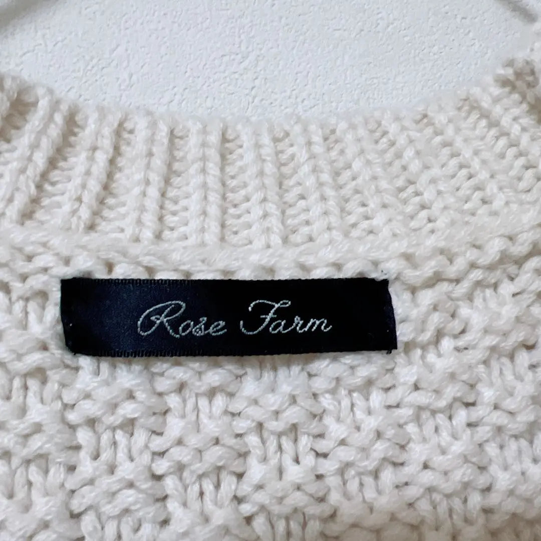 Rose Farm/Cardigan/Knit/Knit/L/White/Woven/Large