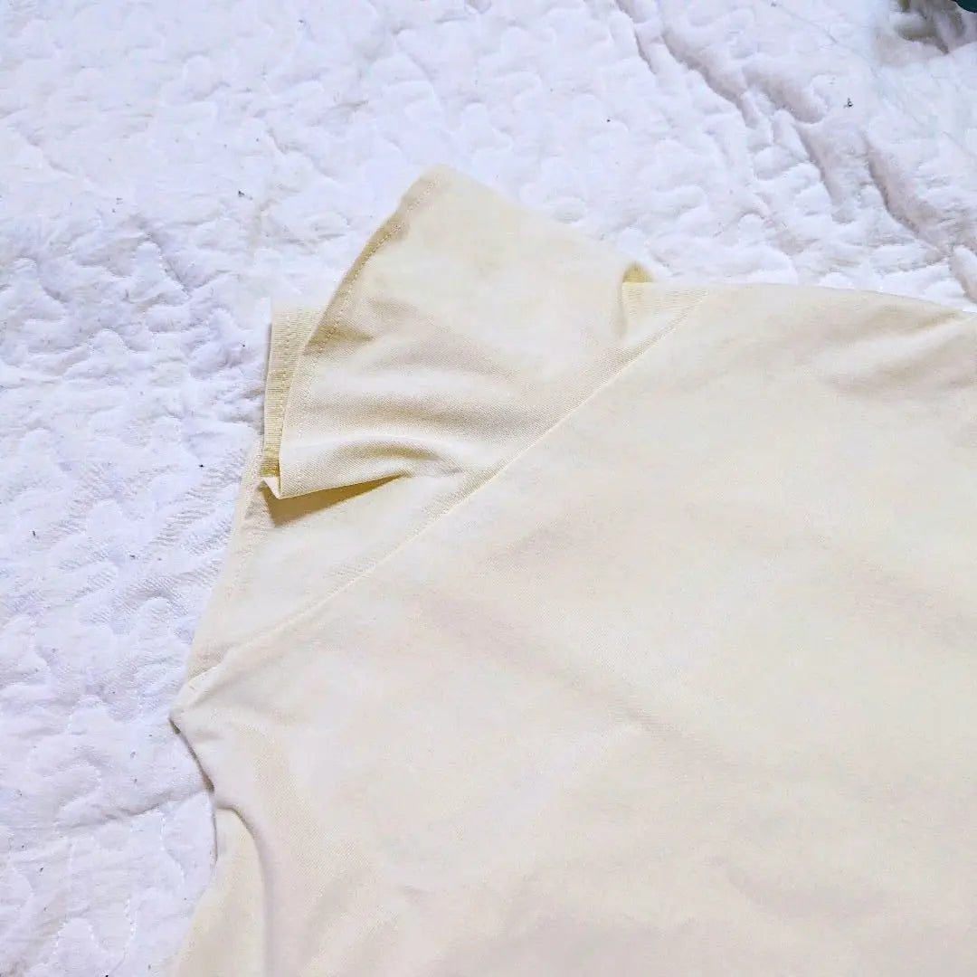 [INDEX] (S) Yellow -based short sleeve T -shirt Frill cotton blend | 【Index】(S) イエロー系 半袖 Tシャツ フリル コットン混