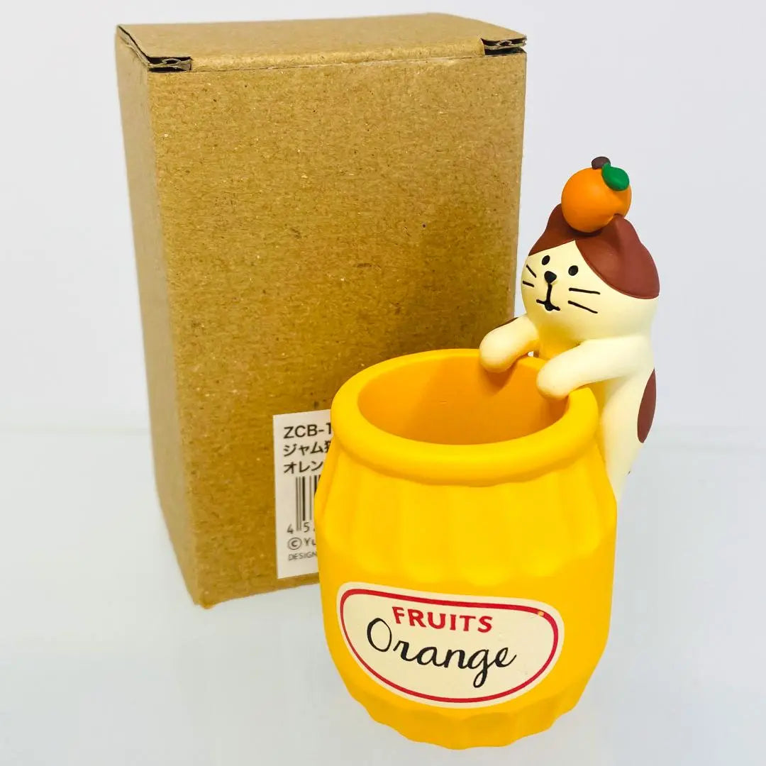 Decoré Concomble Jam Cat Seal Pot Orange New Unused Discontinued Product