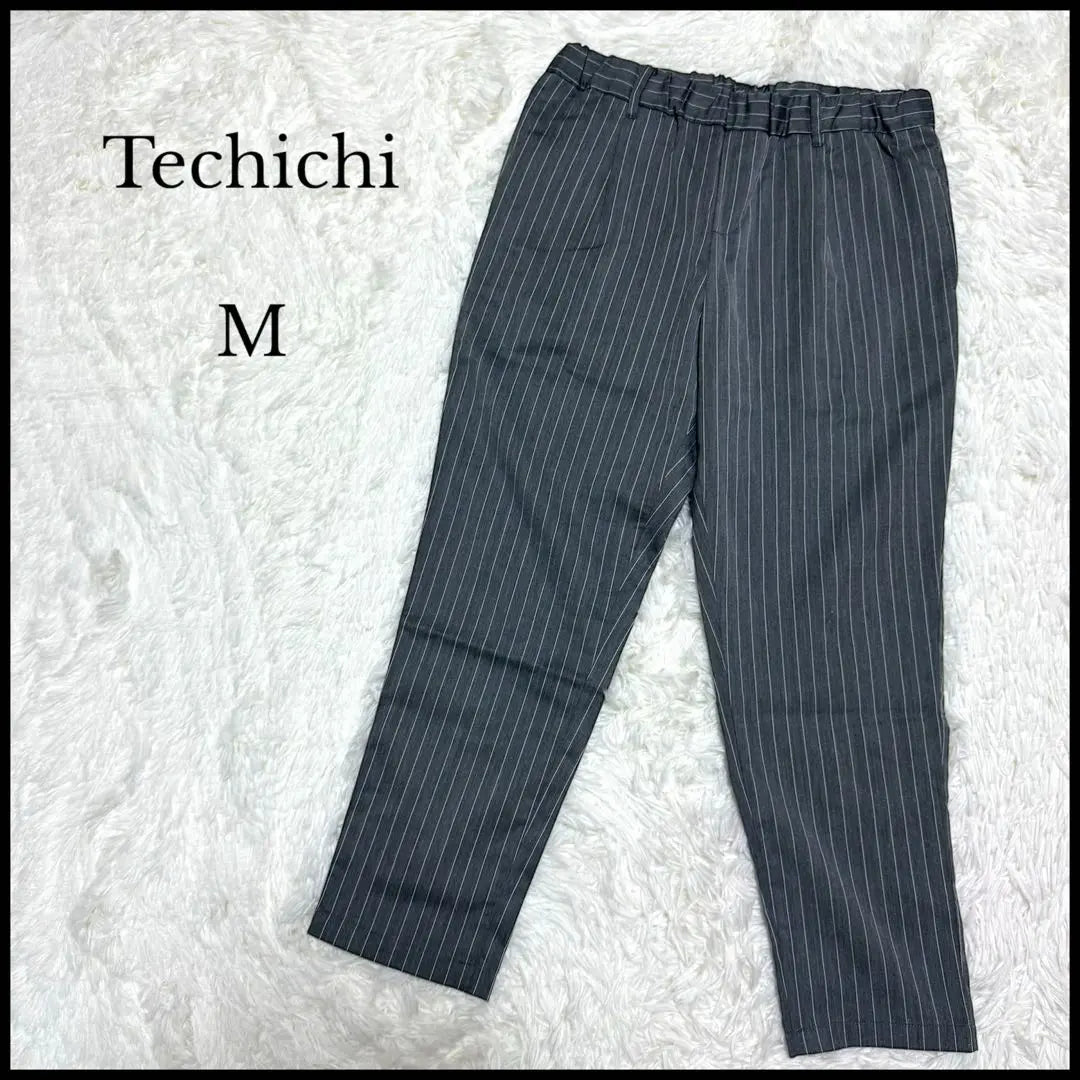 [Techichi] Techichi Striped Pants Slacks Gray M Women's