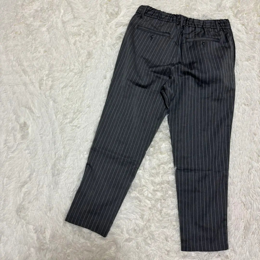 [Techichi] Techichi Striped Pants Slacks Gray M Women's