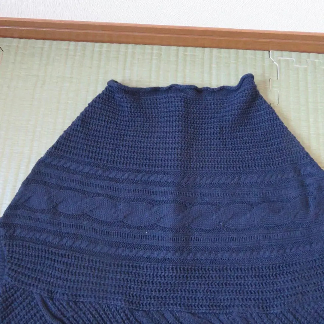 Lounge dress, poncho style, vest-style knit sweater, size F