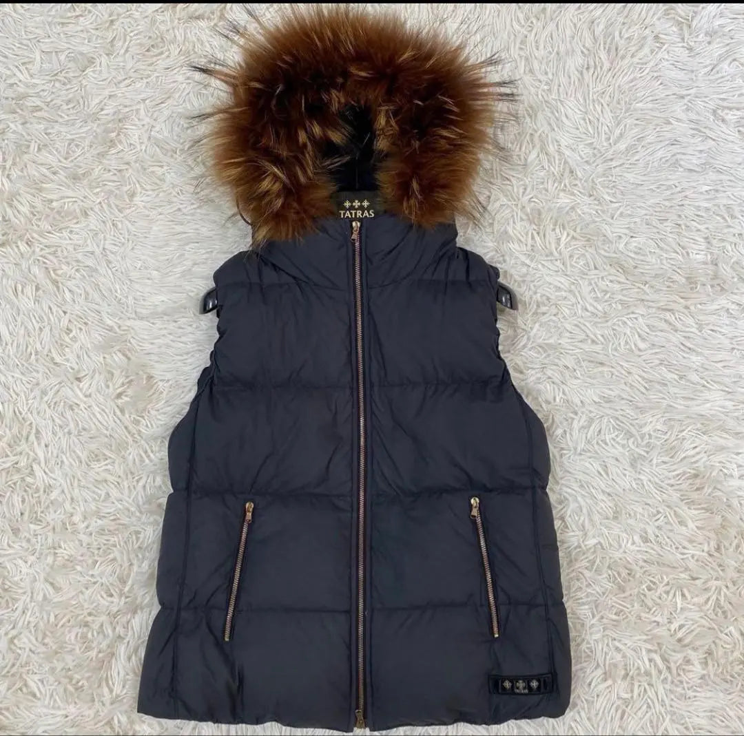 Unused Tatras Faguria Down Vest Lacoon Fur Black Food