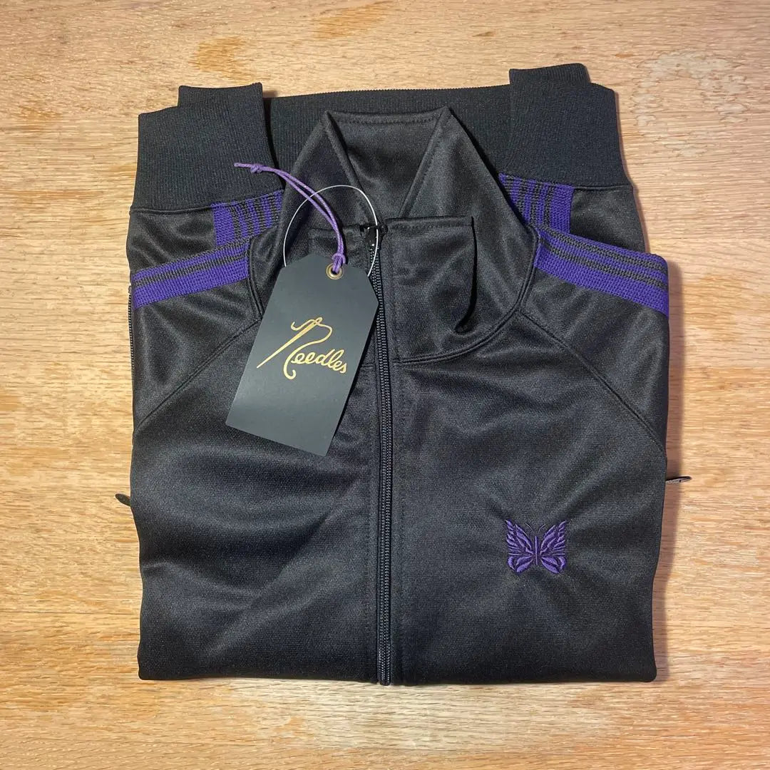 M Black Purple Needles Setup Track Pants