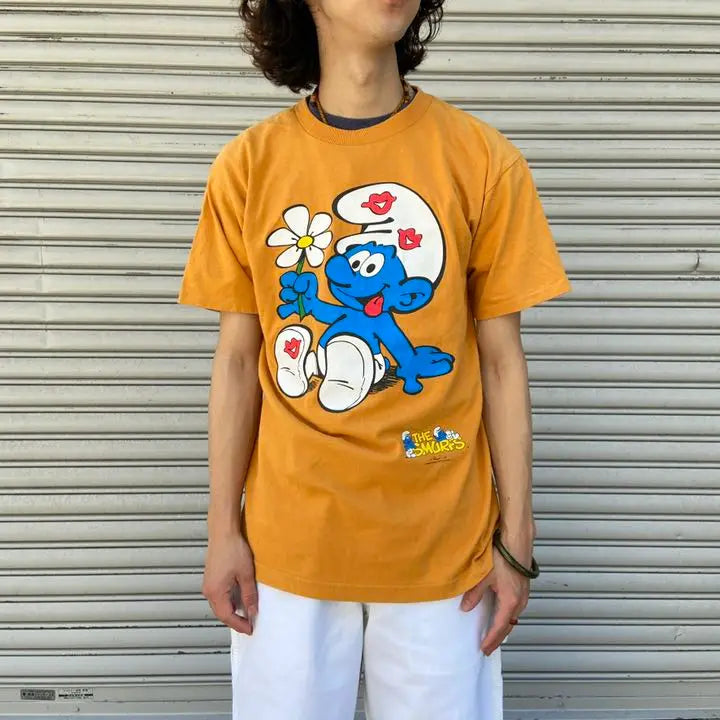 ☆90s☆Stanley DeSantis☆Smurf☆Character T-shirt☆M☆