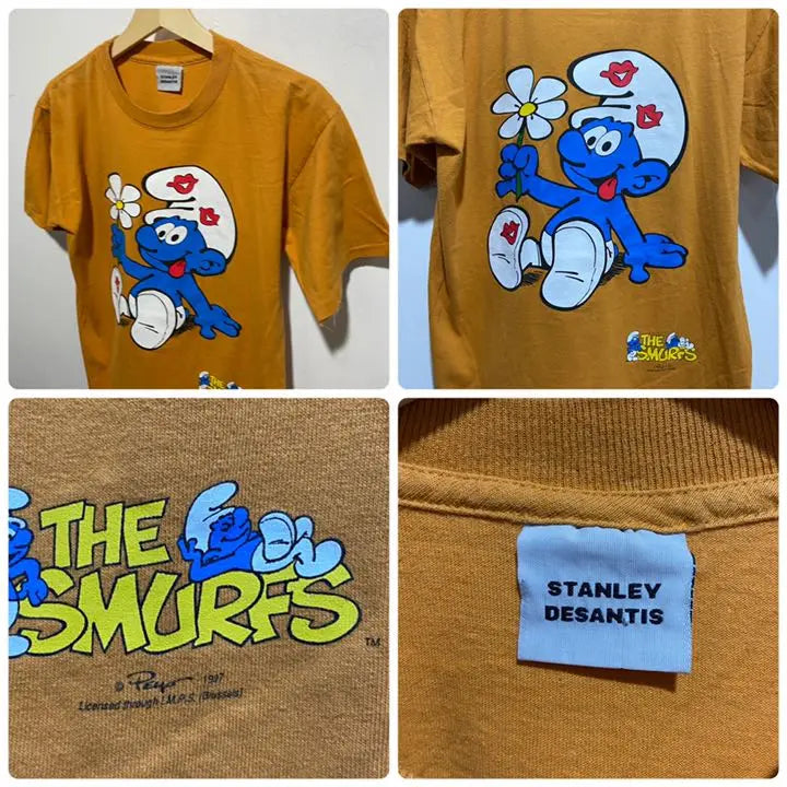 ☆90s☆Stanley DeSantis☆Smurf☆Character T-shirt☆M☆