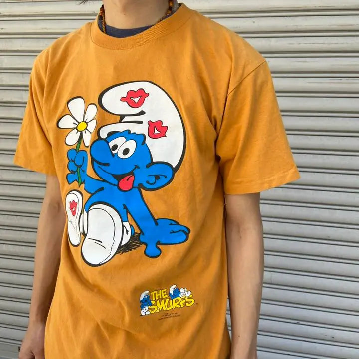 ☆90s☆Stanley DeSantis☆Smurf☆Character T-shirt☆M☆