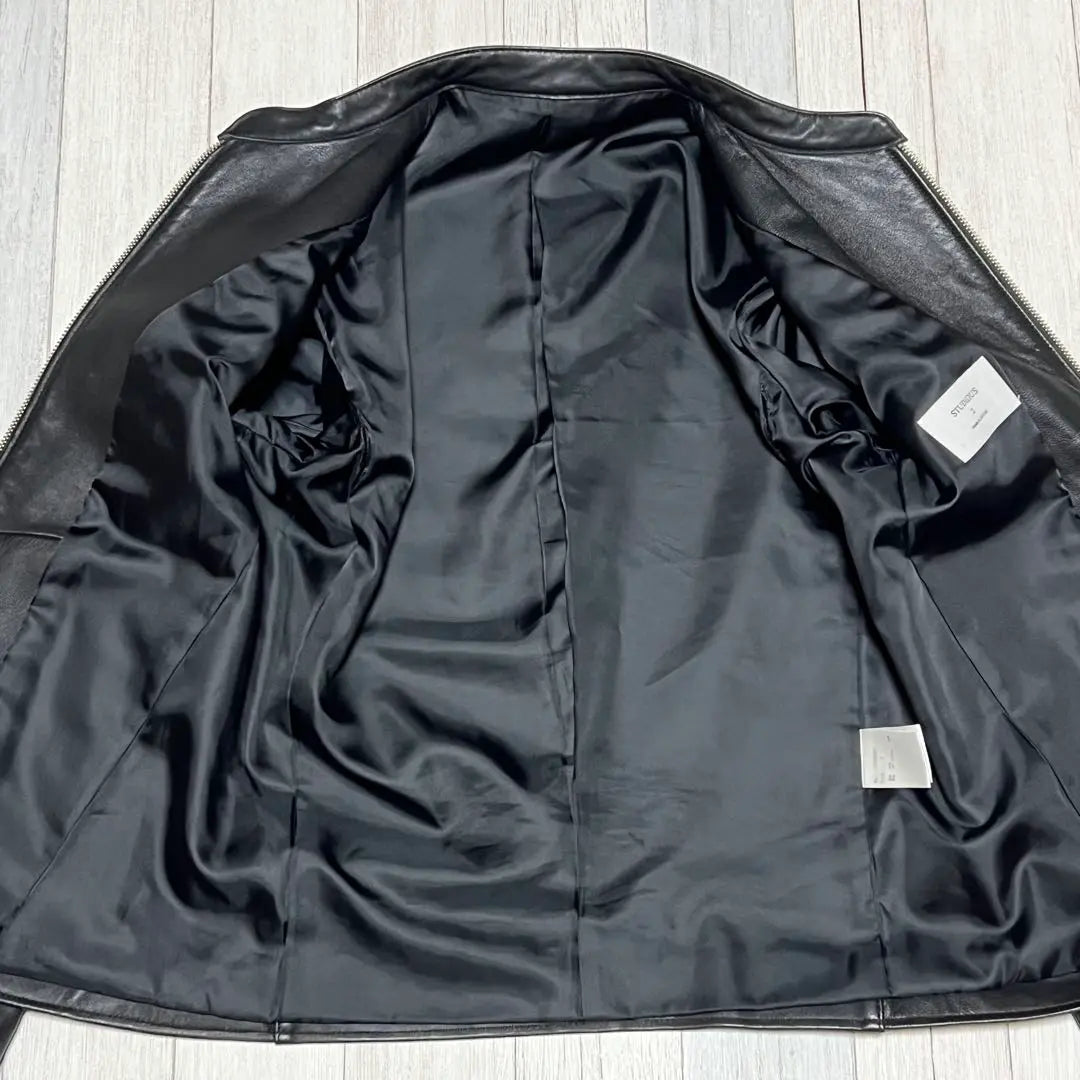 STUDIOUS Leather Jacket Single Riders No Color Iep Leather 2 | STUDIOUS レザージャケット シングルライダース ノーカラー 羊革　2