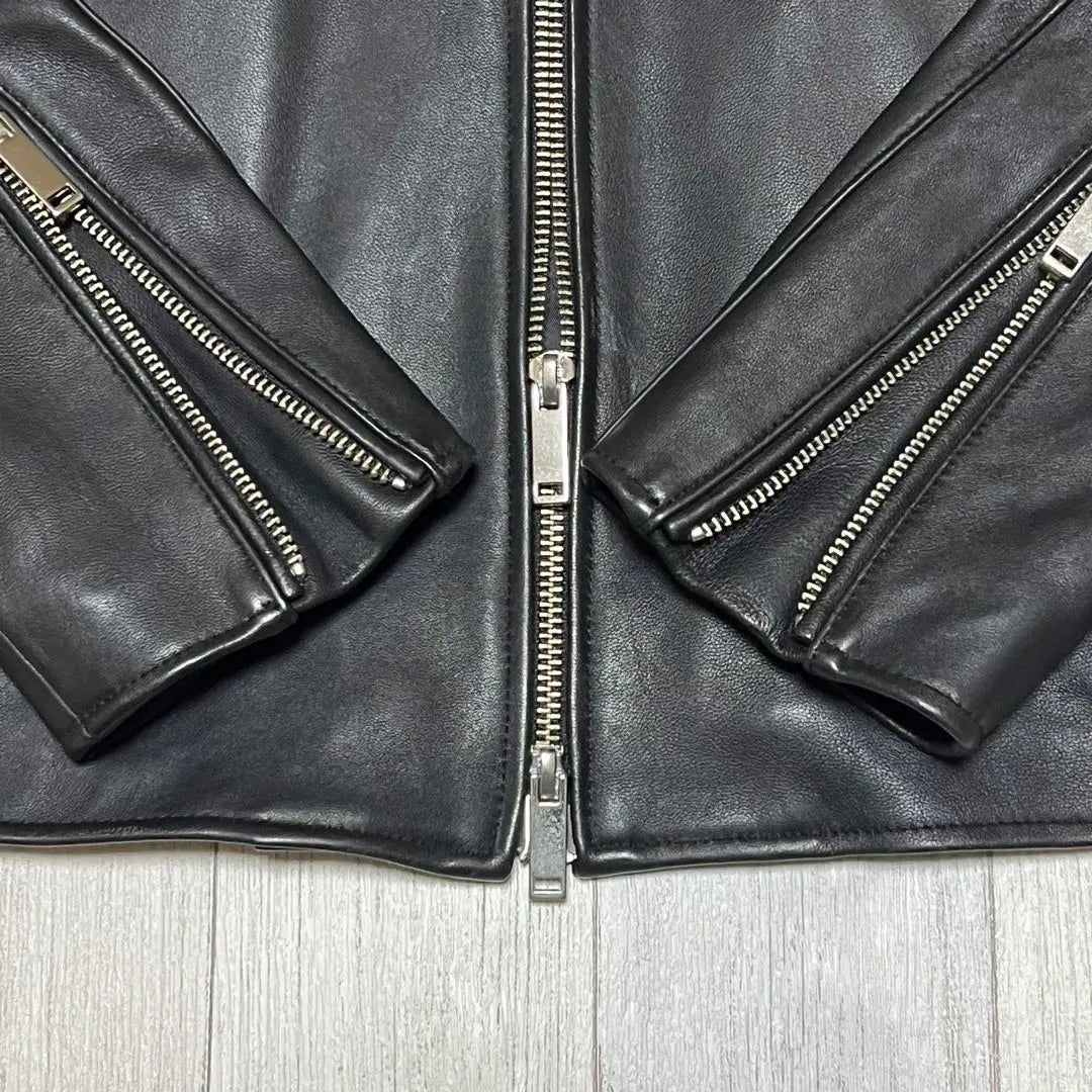 STUDIOUS Leather Jacket Single Riders No Color Iep Leather 2 | STUDIOUS レザージャケット シングルライダース ノーカラー 羊革　2