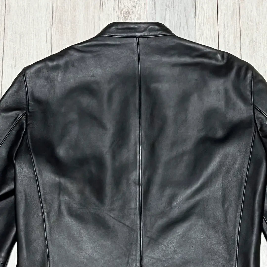 STUDIOUS Leather Jacket Single Riders No Color Iep Leather 2 | STUDIOUS レザージャケット シングルライダース ノーカラー 羊革　2