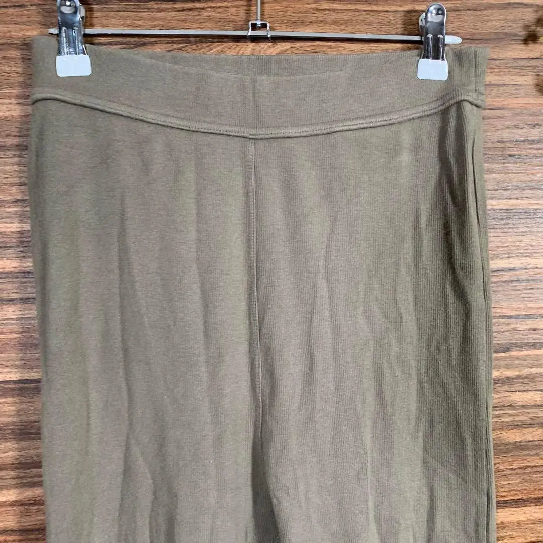 Laclas Co., Ltd. Pants, trousers, size S, green, rayon, elastic waist, plain