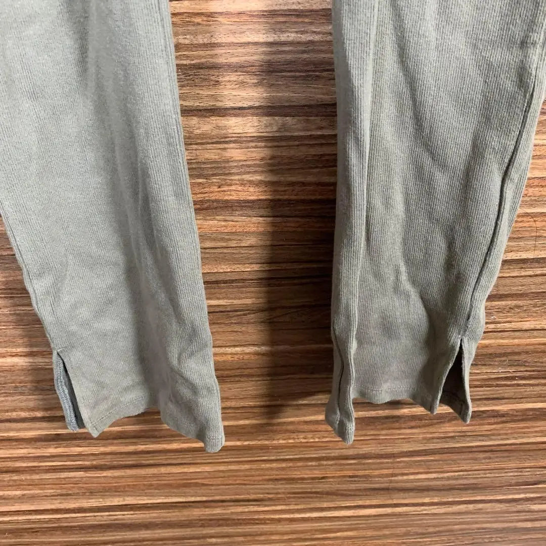 Laclas Co., Ltd. Pants, trousers, size S, green, rayon, elastic waist, plain