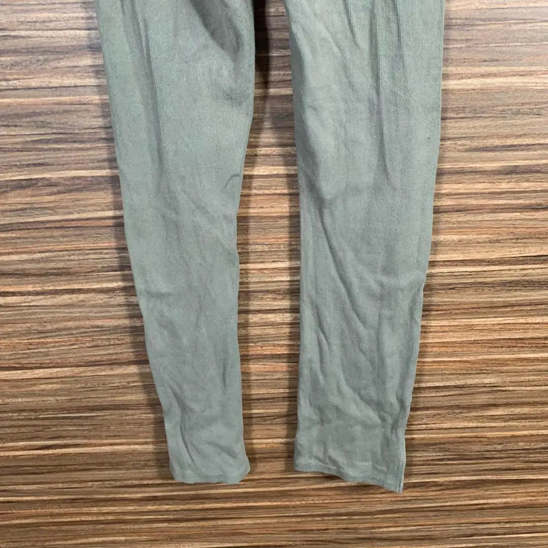 Laclas Co., Ltd. Pants, trousers, size S, green, rayon, elastic waist, plain