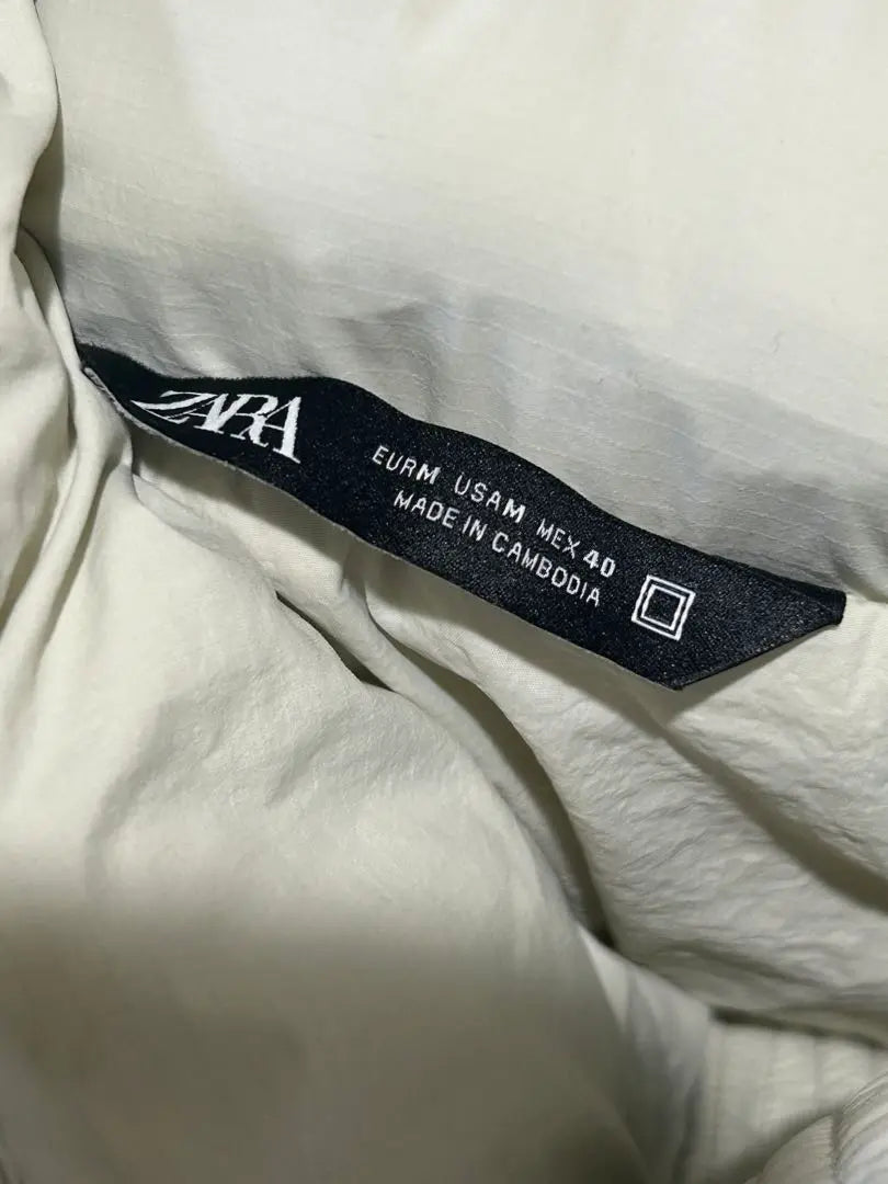 ZARA Chaqueta Acolchada Blanco | ZARA キルティングジャケット ホワイト