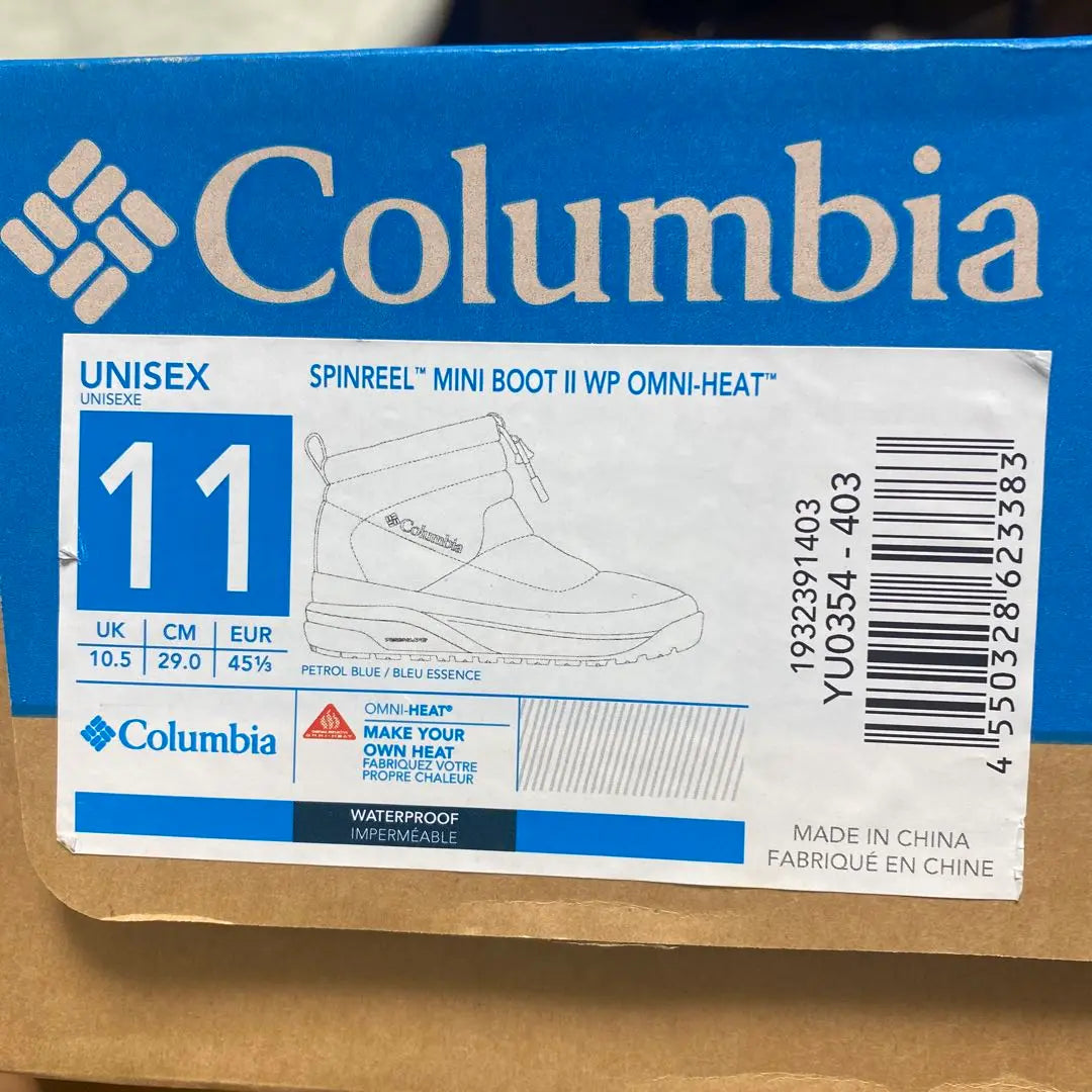 Botas Colombia Cortas Marino YU0354 Caja nueva Botas de nieve | コロンビア ショートブーツ ネイビー YU0354 新品 箱あり スノーブーツ