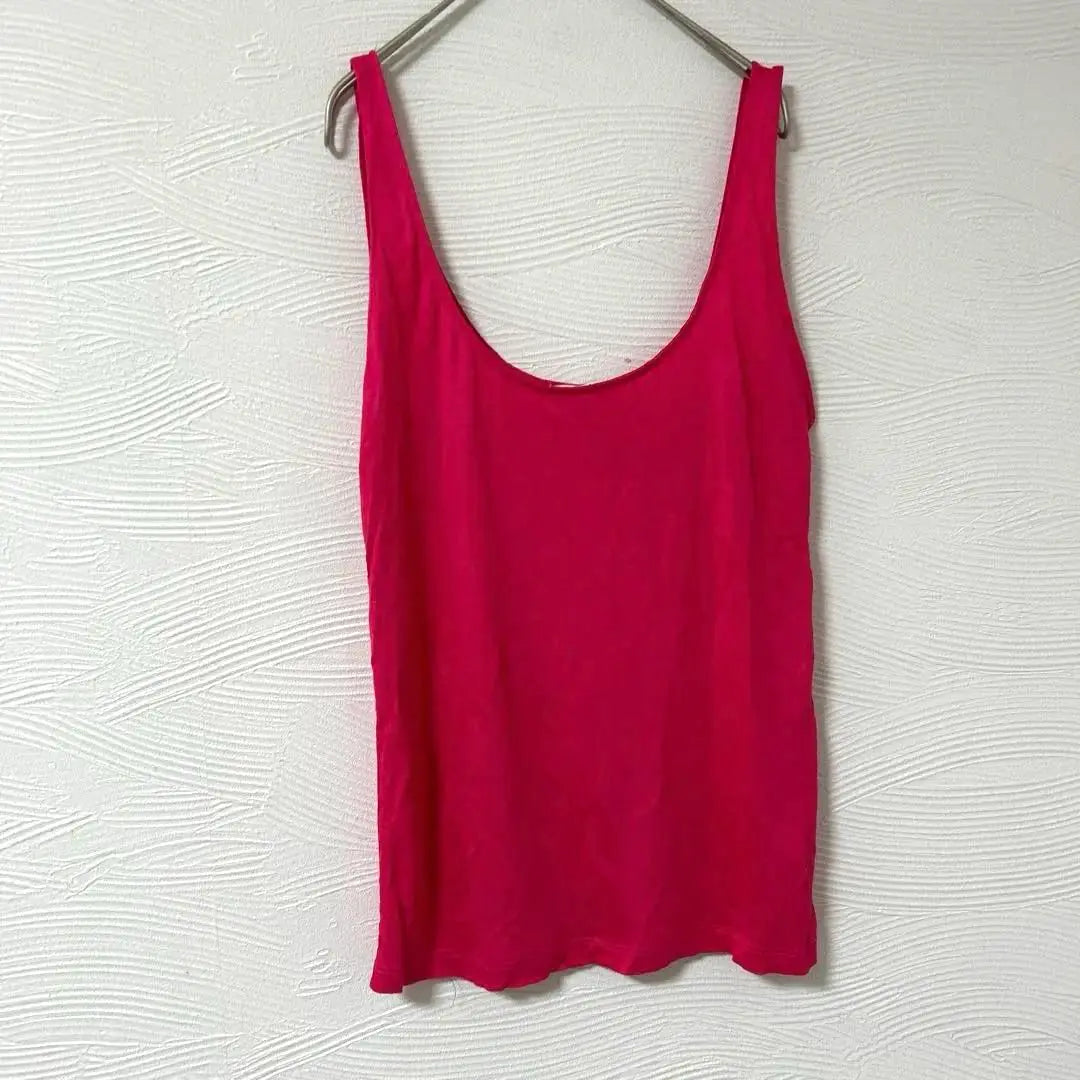 ZARA M size pink sleeveless tank top shoulder strap 20 length 43 width 45