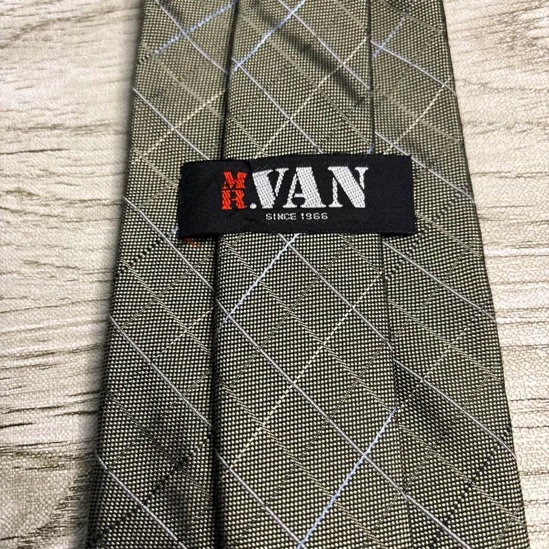 VAN Green Check Pattern Tie