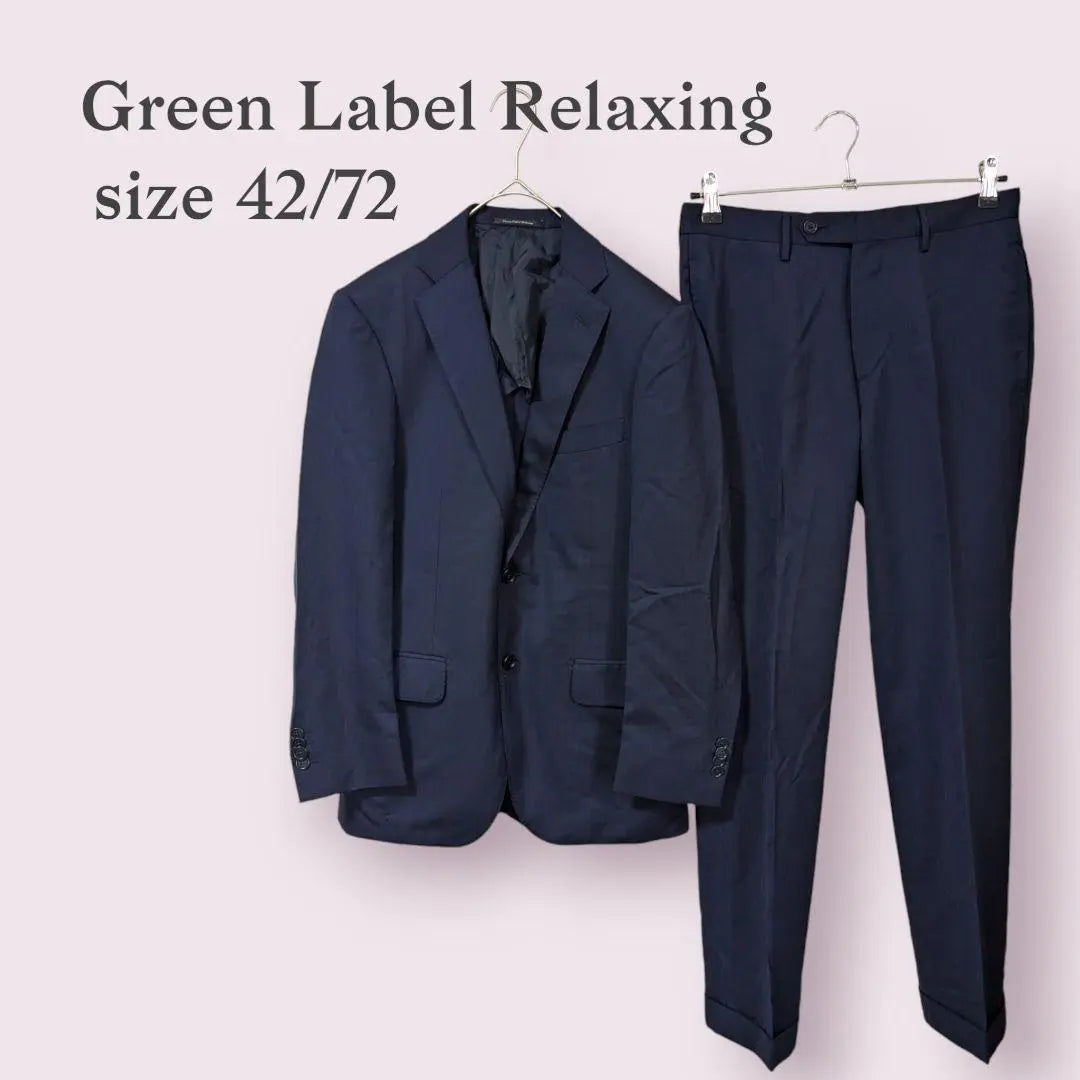 [Green Label Relaxing] Suit Setup Navy Business Top and Bottom