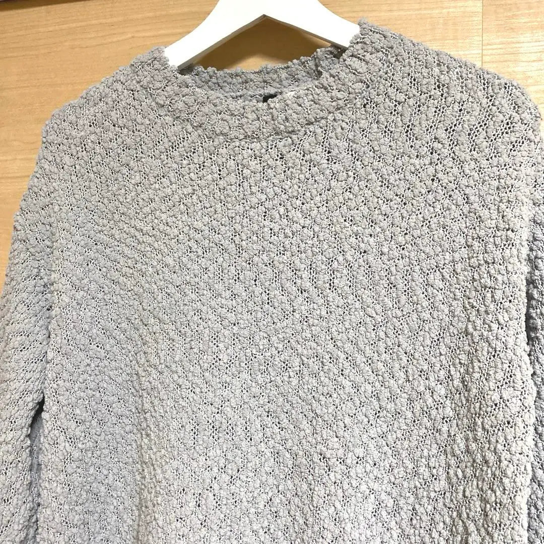 H&M Gray boa style long sleeve knit