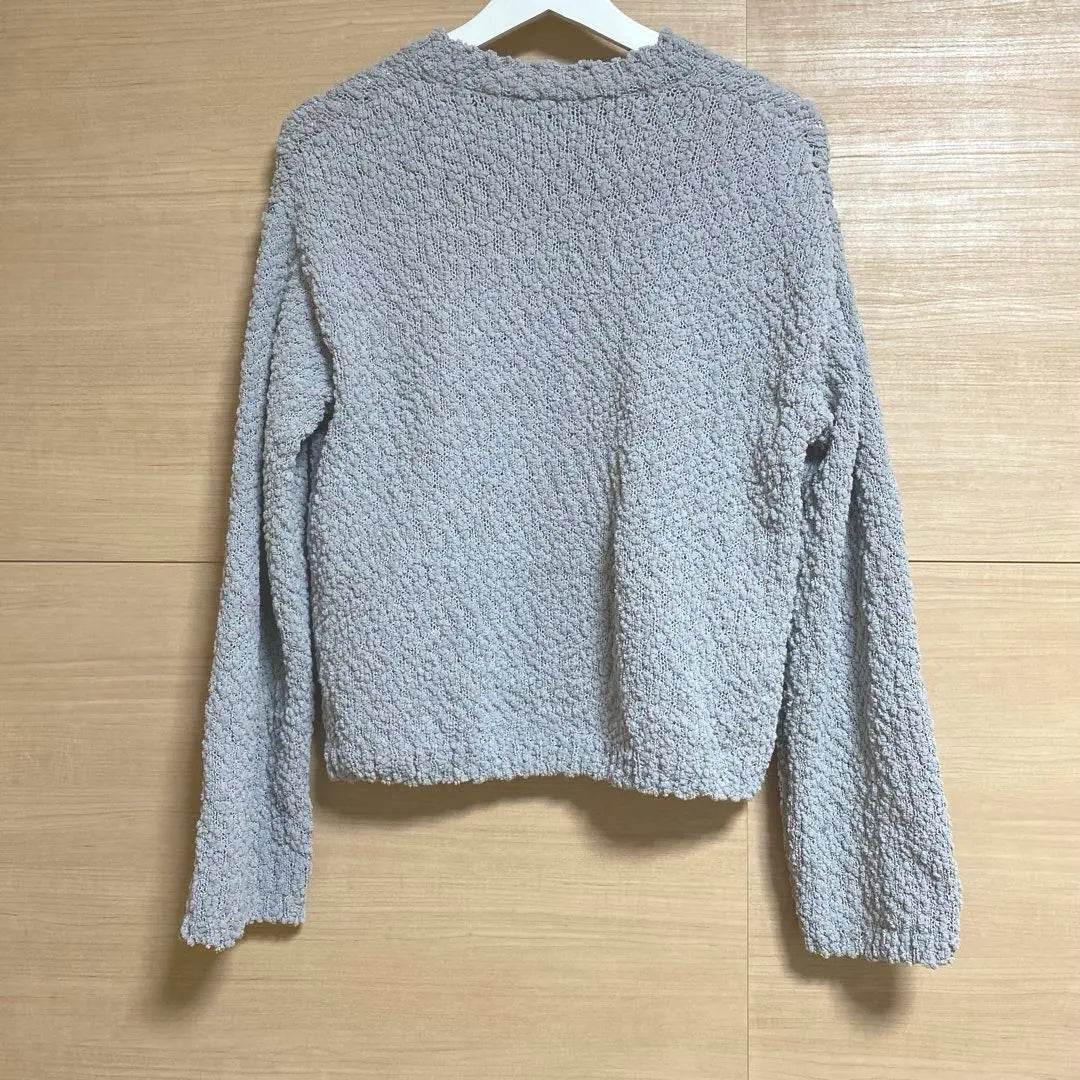 H&M Gray boa style long sleeve knit