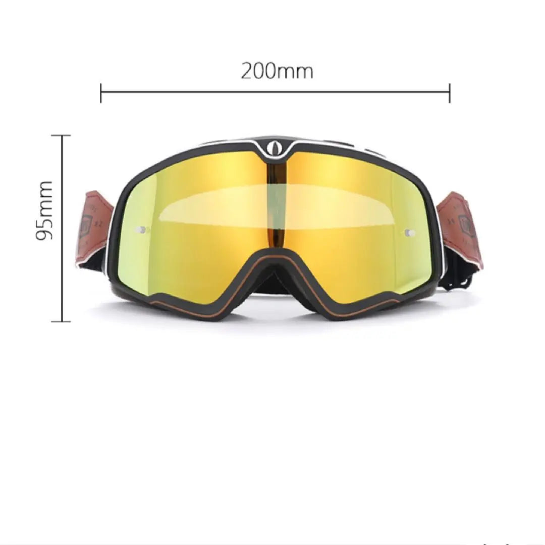 [New] Goggles, Yellow Lens, Motorcycle, Band, Touring, Skiing, Snowboarding