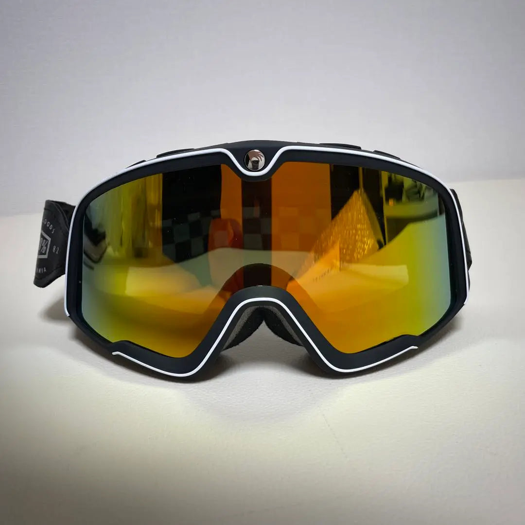 [New] Goggles, Yellow Lens, Motorcycle, Band, Touring, Skiing, Snowboarding