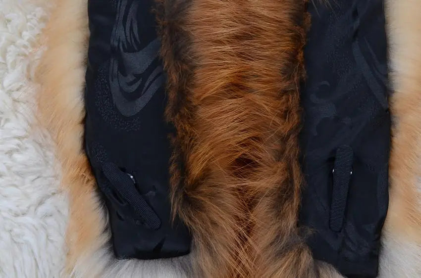 Genuine Luxury Red Fox Fur Shawl (Primary Color) Large, Undyed Coming of Age Ceremony/Fur