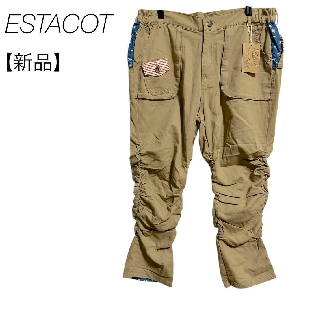 New [Estacot] Cropped Pants Star Pattern Outdoor Tag L