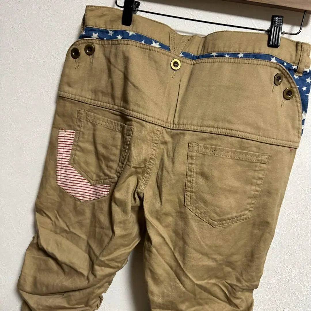 New [Estacot] Cropped Pants Star Pattern Outdoor Tag L