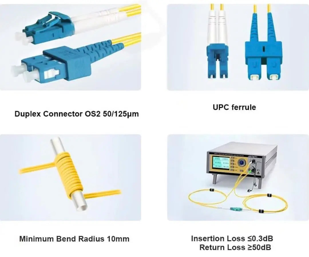 SC-LC OS2 Optical Cable 5M Optical Fiber Cable Optical Wiring Cord