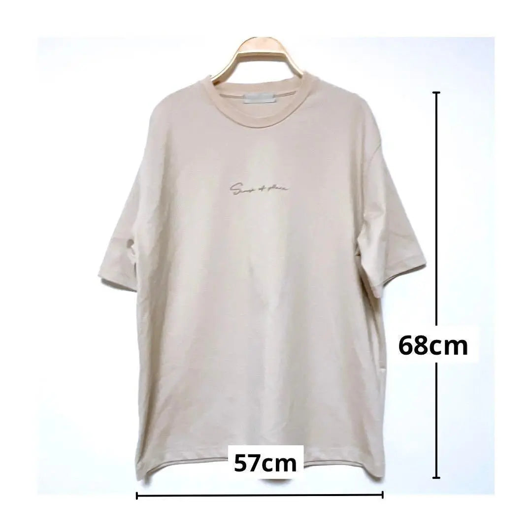 Camiseta unisex [M] SENSE OF PLACE con bordado gris y manga corta