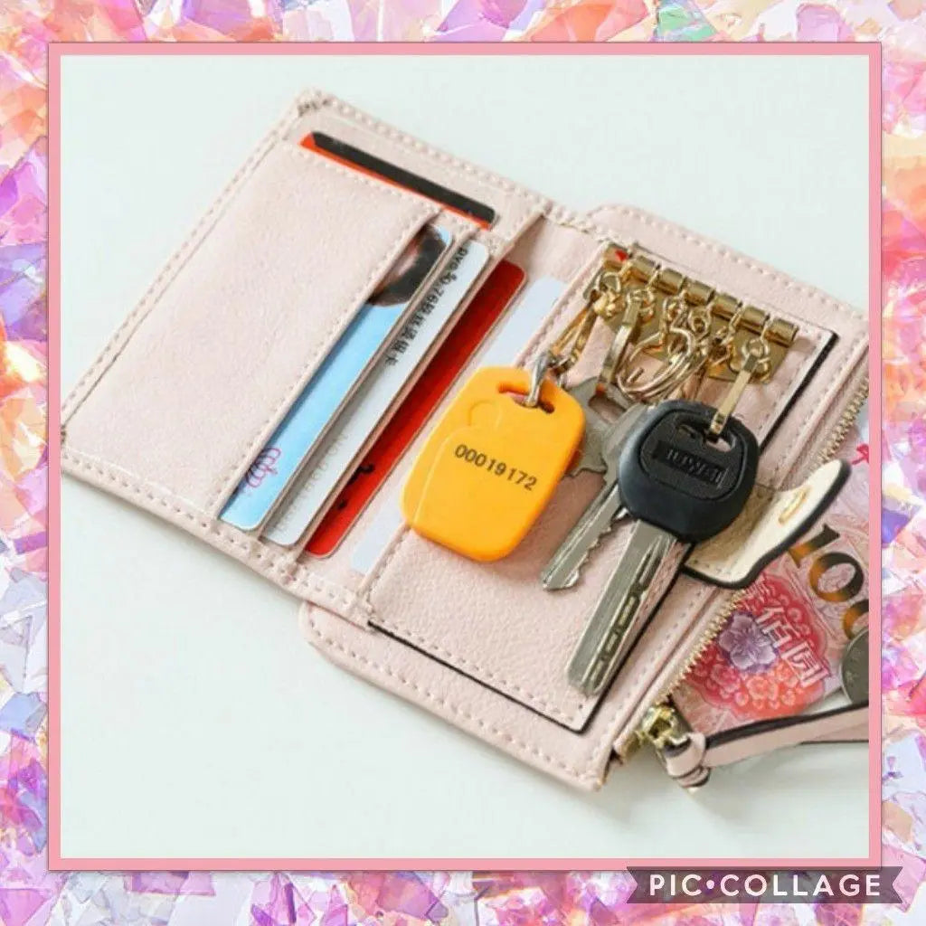 Multi-key case new coin case beige cute free shipping card