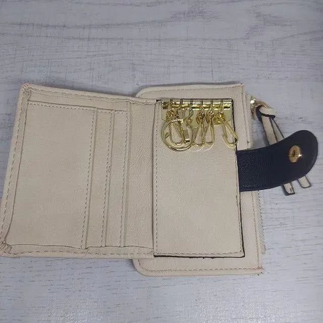 Estuche multi-llaves nuevo monedero beige lindo envío gratis tarjeta