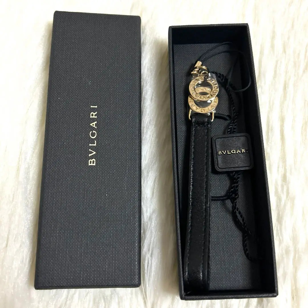 BVLGARI Strap Patent Leather Black Black