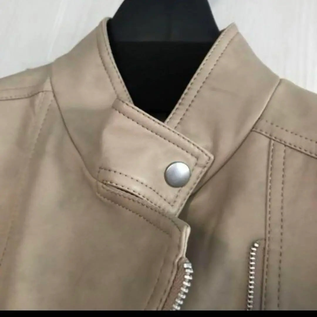 New INDIVI leather jacket riders beige